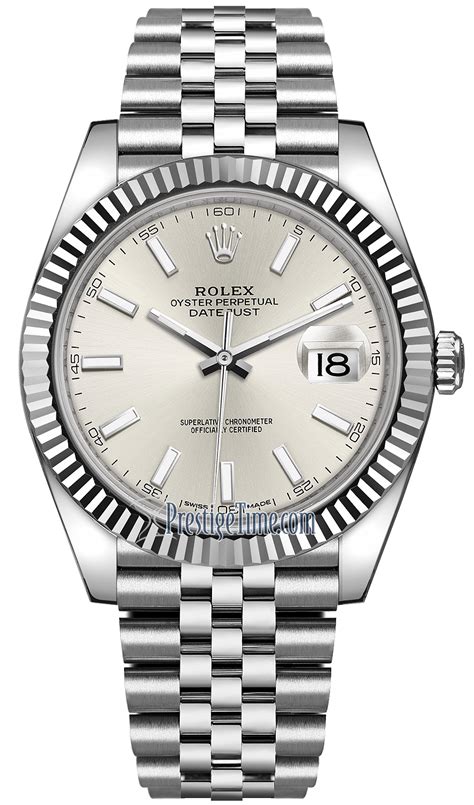 rolex datejust ii silver index 126334|rolex datejust 126334 retail price.